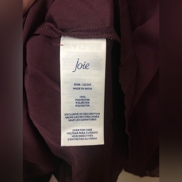 JOIE Womens Limited Edition Lined Long Sleeve Smocked Neckline Blouse Size XL - Picture 12 of 16